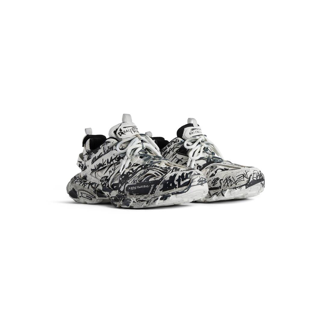 Men’s Track Graffiti Sneaker  in White/black - Image 2